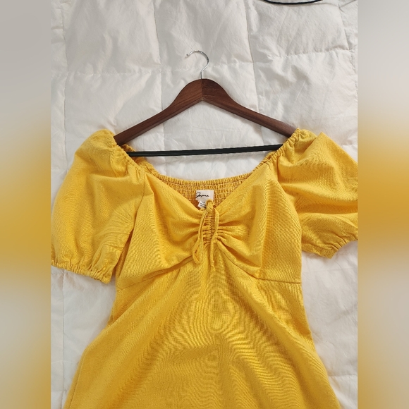 Yellow babydoll dress NWOT - Picture 4 of 5